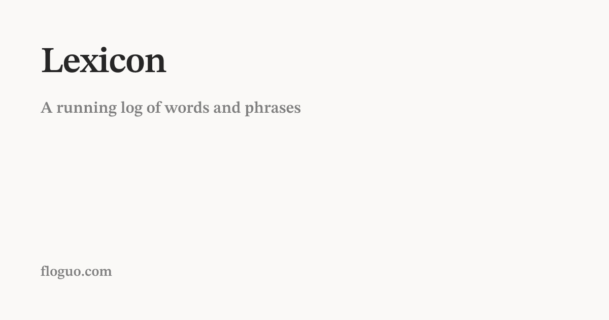 Lexicon